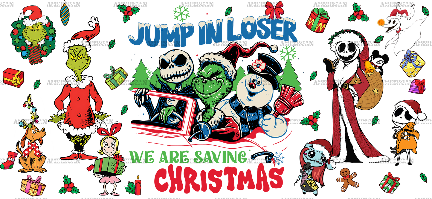 Jump In Loser Christmas UV DTF Transfer