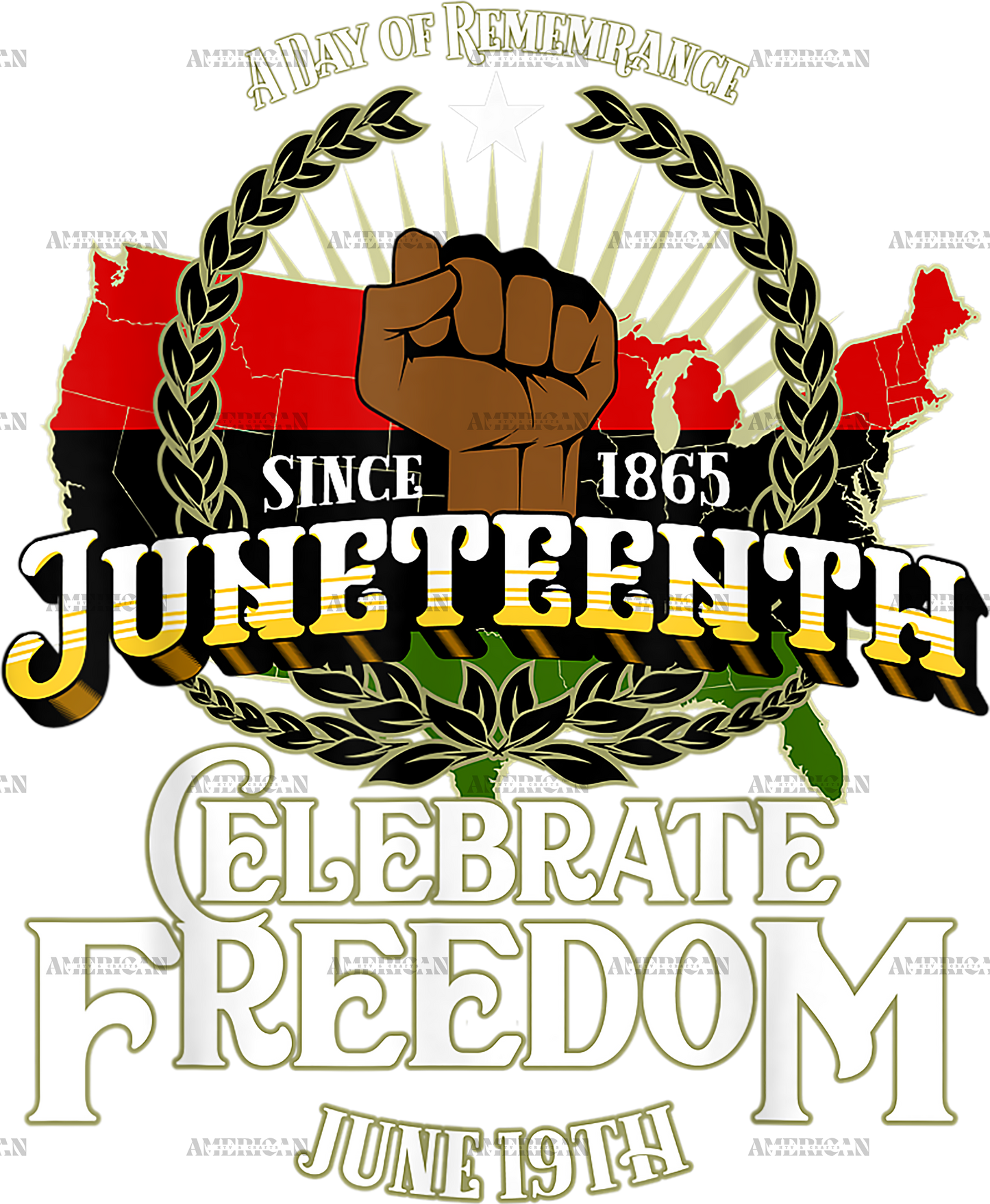 Juneteenth Celebrating Freedom DTF Transfer