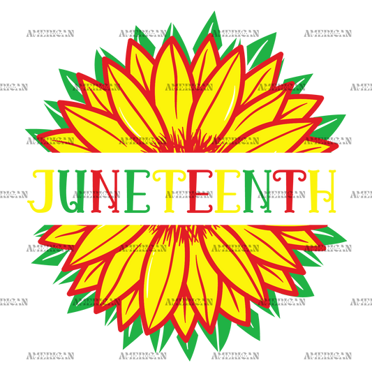 Juneteenth Sunflower DTF Transfer