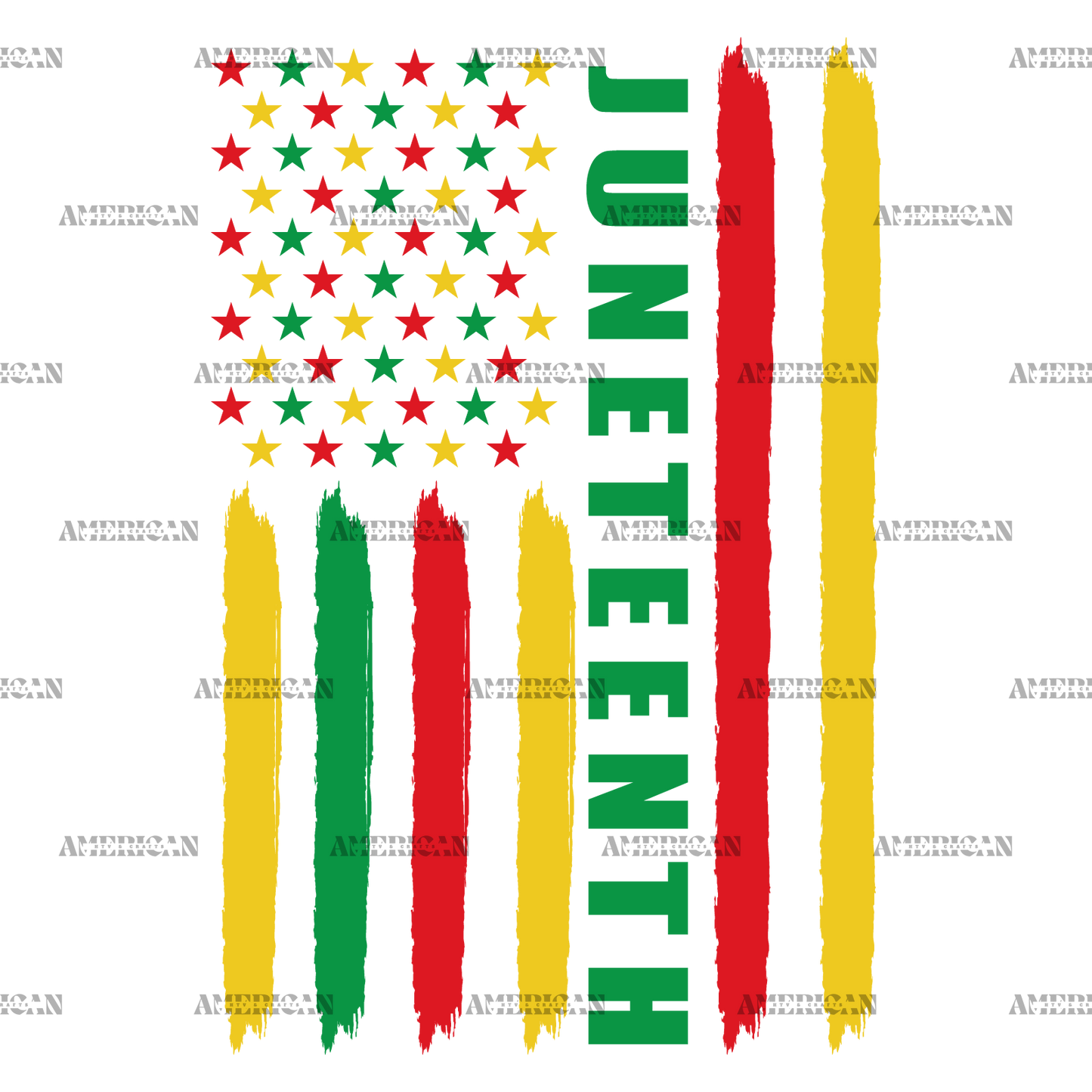 Juneteenth USA Flag DTF Transfer