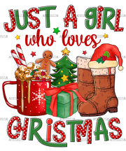 Just A Girl Who Loves Christmas-10 DTF Transfer