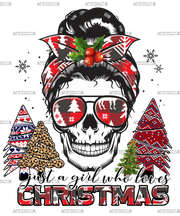 Just A Girl Who Loves Christmas-4 DTF Transfer