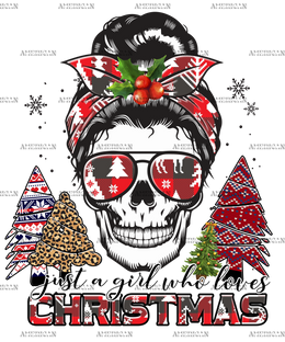 Just A Girl Who Loves Christmas-4 DTF Transfer