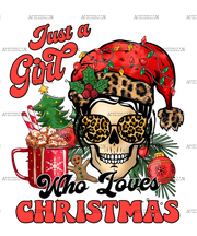 Just A Girl Who Loves Christmas-8 DTF Transfer