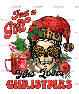Just A Girl Who Loves Christmas-8 DTF Transfer