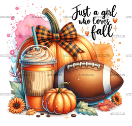 Just A Girl Who Loves Fall-1 DTF Transfer