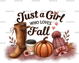 Just A Girl Who Loves Fall-10 DTF Transfer