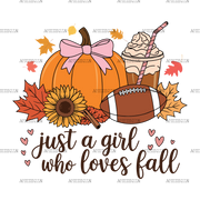Just A Girl Who Loves Fall-5 DTF Transfer