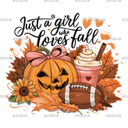 Just A Girl Who Loves Fall-7 DTF Transfer