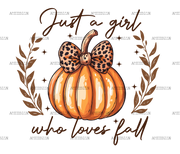 Just A Girl Who Loves Fall-8 DTF Transfer
