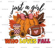 Just A Girl Who Loves Fall-9 DTF Transfer
