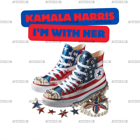 Kamala Harris I'm With Her Shoe DTF Transfer