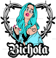 Karol G Bichota And Heart Blue Dtf Transfer