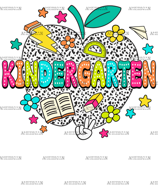 Kindergarten Apple DTF Transfer