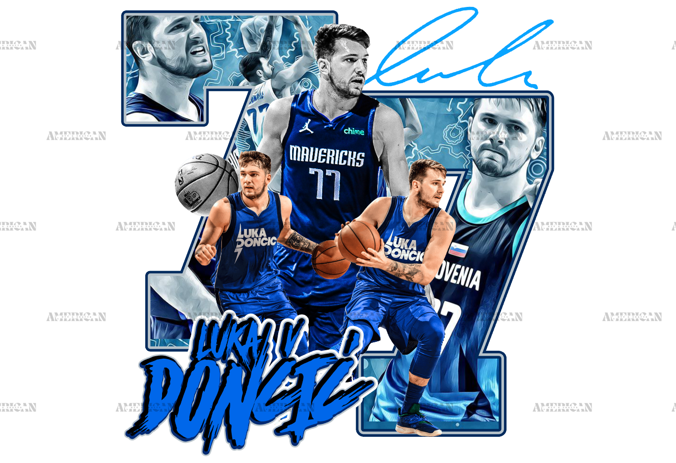 Luke Doncic DTF Transfer