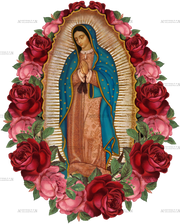 Lady Of Guadalupe Rose Frame Dtf Transfer