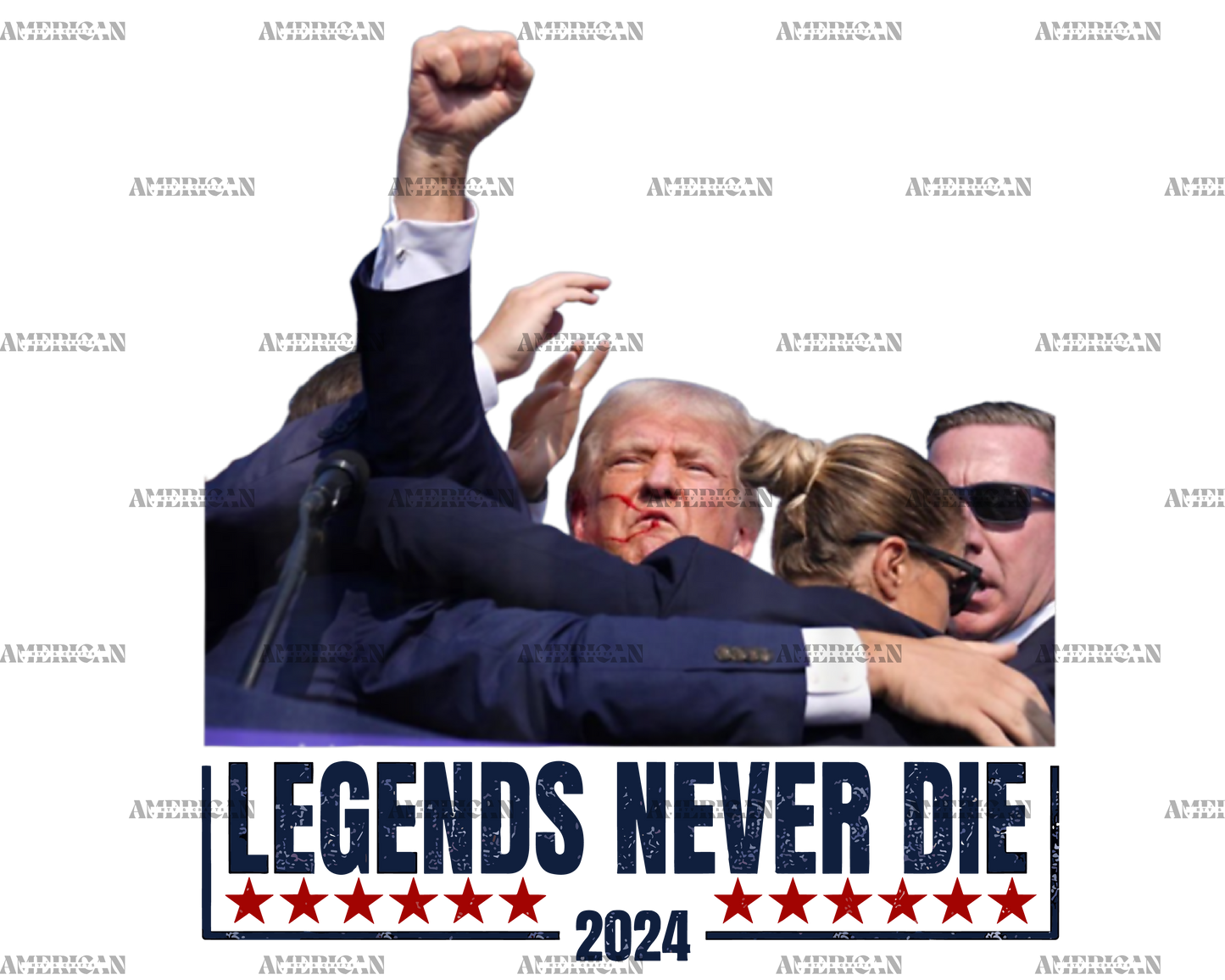 Legends Never Die Trump 2024 DTF Transfer