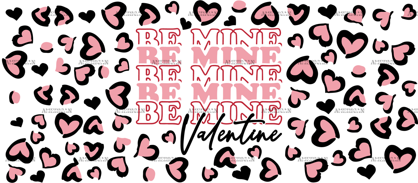 Leopard Be Mine Valentines UV DTF Transfer