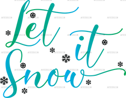 Let It Snow-3 DTF Transfer