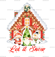 Let It Snow House DTF Transfer