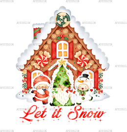 Let It Snow House DTF Transfer