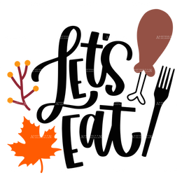 Let's Eat DTF Transfer