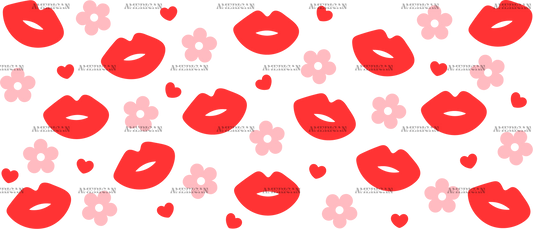 Lips Flower UV DTF Transfer