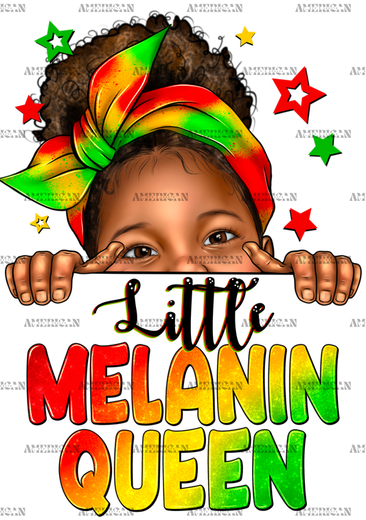 Little Melanin Queen Juneteenth DTF Transfer