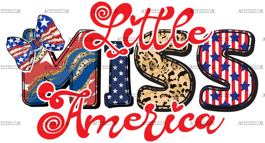 Little Miss America DTF Transfer