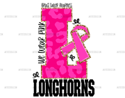 Longhorns Breast Cancer Awareness DTF Transfer