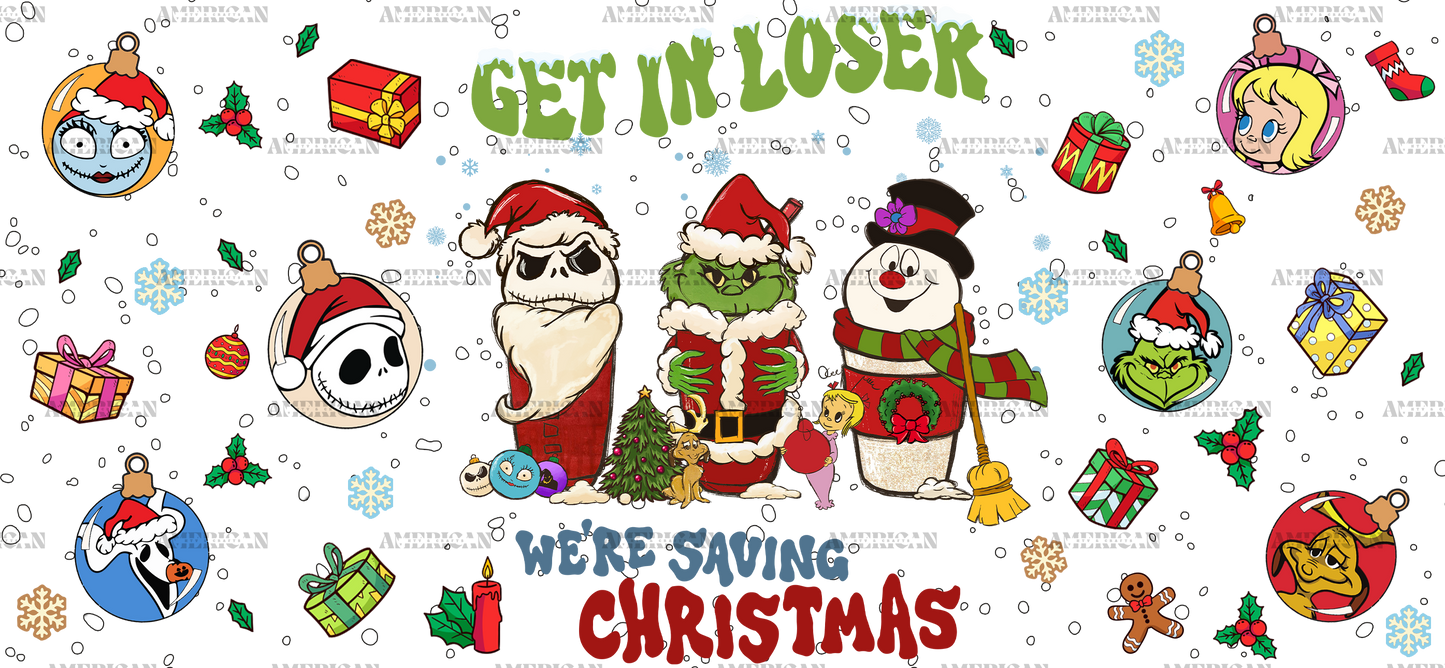 Loser Christmas Coffee UV DTF Transfer