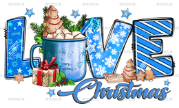 Love Christmas With Coffee Drink DTF Transfer