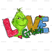 Love Grinch Multicolor DTF Transfer