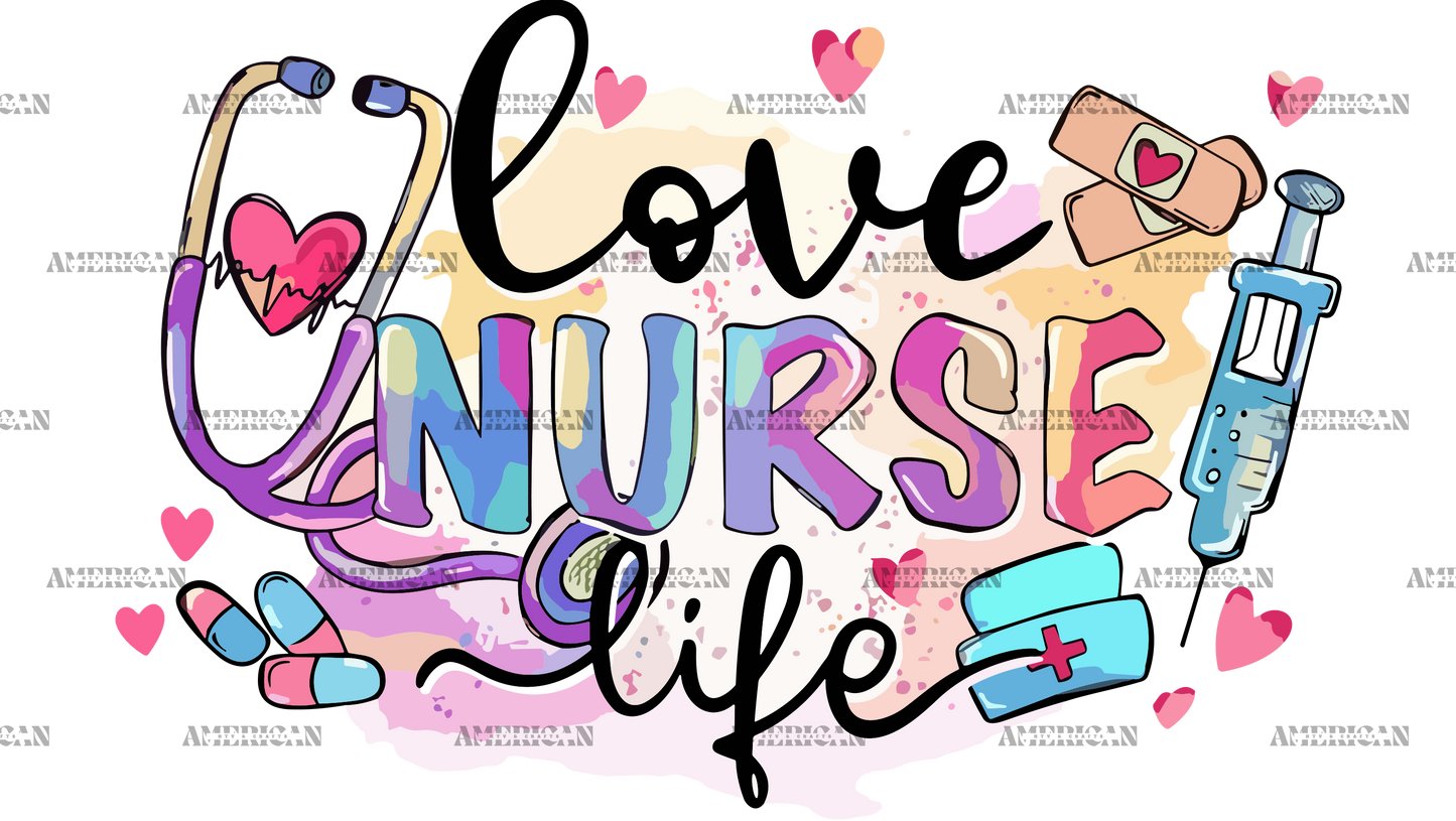 Love Nurse Life UV DTF Transfer