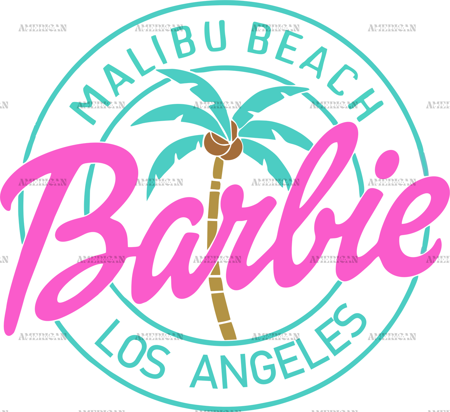 Malibu Beach Barbie DTF Transfer