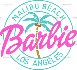 Malibu Beach Barbie DTF Transfer