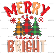 Merry And Bright-10 DTF Transfer