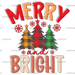 Merry And Bright-10 DTF Transfer