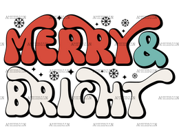 Merry And Bright-15 DTF Transfer