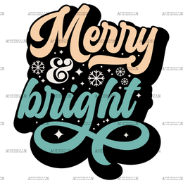 Merry And Bright-16 DTF Transfer