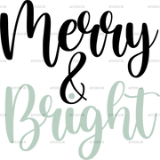 Merry And Bright-3 DTF Transfer