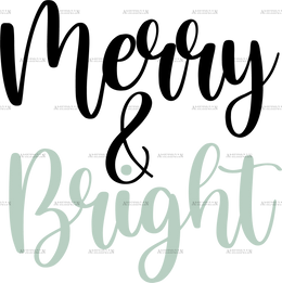 Merry And Bright-3 DTF Transfer