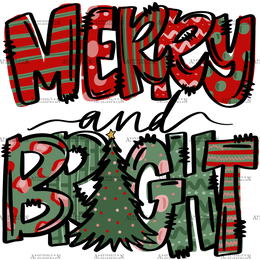 Merry And Bright-4 DTF Transfer