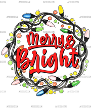 Merry And Bright-5 DTF Transfer