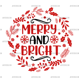 Merry And Bright-6 DTF Transfer
