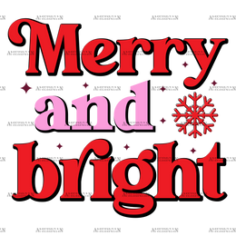 Merry And Bright-8 DTF Transfer