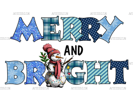 Merry And Bright Winter DTF Transfer