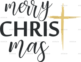Merry Christ Mas Badge DTF Transfer