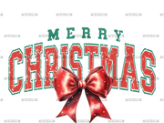 Merry Christmas Bow-1 DTF Transfer
