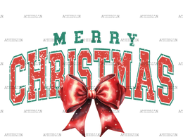 Merry Christmas Bow-1 DTF Transfer